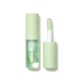 SHEGLAM Jelly Wow Hydrating Non-Sticky Lip Oil Moisturizing Plumping Lip Gloss - Green Apple Envy