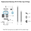 4 Pack O-Ring - Replacement P6119 (P6119ASS16) O-Ring for Bestway