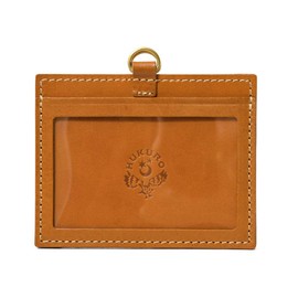 HUKURO ID Case with Jotter, Card Holder, Leather, Tochigi Leather, Made in Japan, Light Brown
