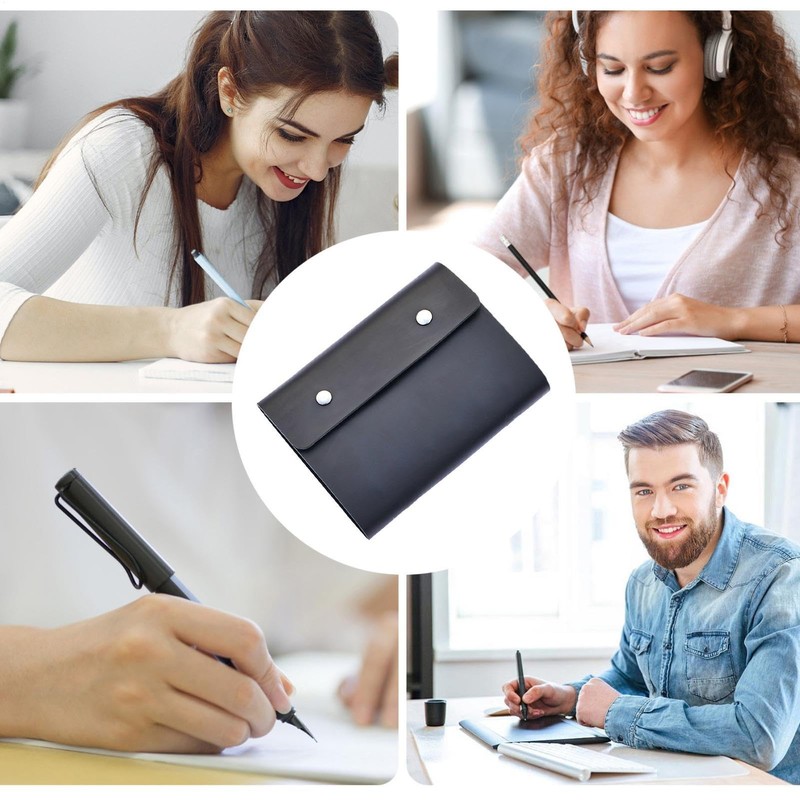 Travel Journal - Leather Journal Travelers Notebook,Portable Compact Notepad with