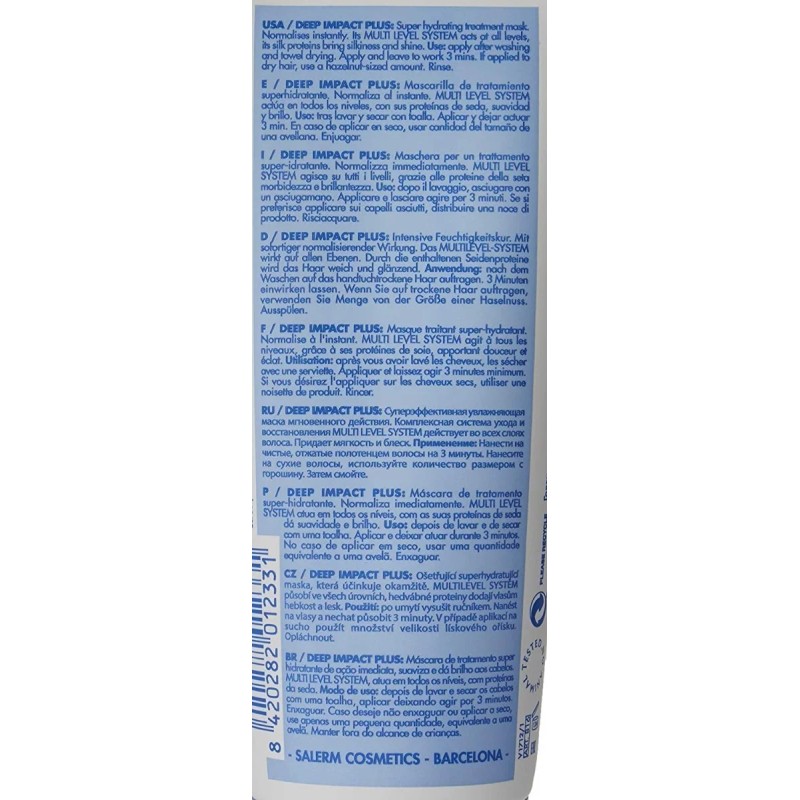 Salerm Tratamiento Deep Impact Plus Para Mantener Alaciados Salerm