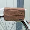 TOURBON Wax Canvas Bike Panniers Bicycle Tool Pouch Handlebar Bag