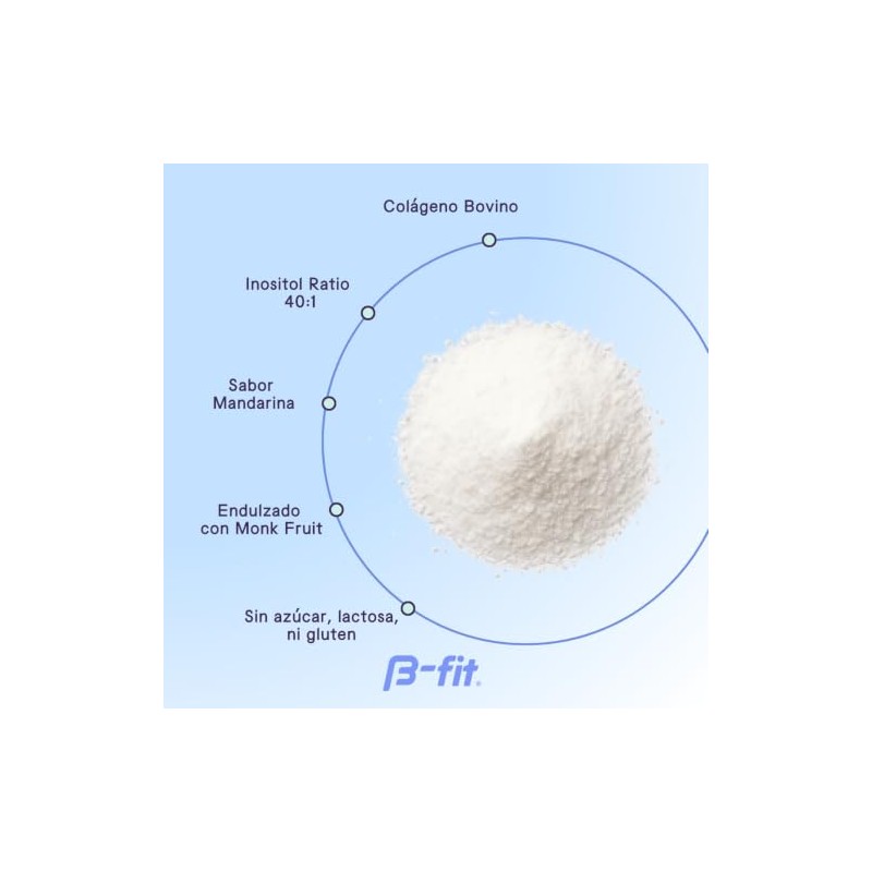 B-FIT Colágeno + Myo D-Chiro Inositol 40:1 en Polvo Suplemento