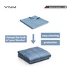YnM Bamboo Duvet Cover for Weighted Blankets (Blue Grey, 152CM