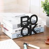 DUBUOZA Set of 4 Bookends Black and White Bookends Metal