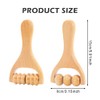 2 Pcs Wooden Massage Roller, Back Massage Roller, 5.91x3.15 Inch