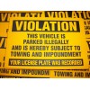 Unbranded 50 Neon Orange Violation Parked illegally Towing Warning No