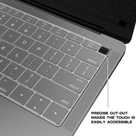 yellowprice For Apple MacBook Air 2018 13 inch A1932 Clear Keyboard Cover Soft Silicon - US
