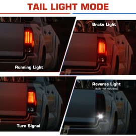 (3 Pack) LED Tail Light Assembly+3rd Brake Light Fits for 1997-2003 Ford F150, 2004 F150 Heritage, Taillights w/High Mount Stop Light, Black Housing Smoke Lens, Only Fit Factory Incandescent Models