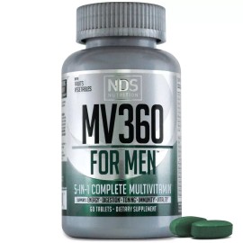 NDS Nutrition MV-360 For Men, 5-in-1 Complete Multivitamin for Men 60 Tablets