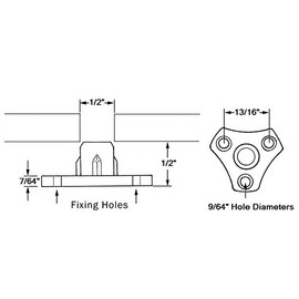 5/16"-18 Screw On Flat Mounting T-Nut Plates Bolt Thread Tee Nuts (4)