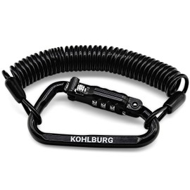 KOHLBURG 180cm extra long combination lock for your pocket - cable lock 3mm thick as a stroller lock, helmet lock, snowboard lock & ski lock
