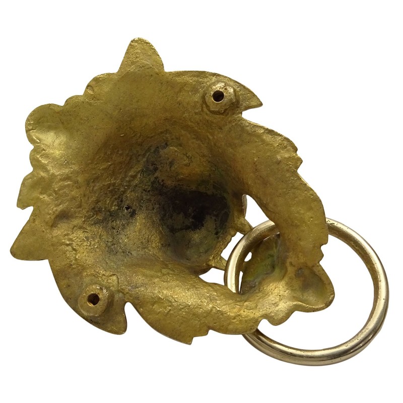 United Graphix Decorative Lion Face Brass Metal Door Knocker Traditional