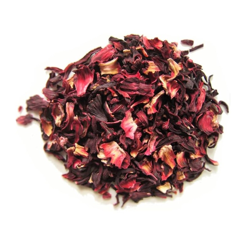 Organic Hibiscus/Rosella Flowers Crushed Dried Herbs. Karkade Tea 50g
