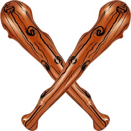 Billet Inflatable Baseball Bat - Inflatable Baseball Bat for Stone Age Theme, Caveman Club, Perfect Costume Accessory for Your Theme Party - 35 Inches, Pack of 2