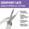 Zenport LK11 2-in-1 Weed Popper and Cutter, 10-Inch, Gray -