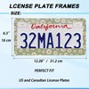 1Pc Green Daisy License Plate Frames Cover Holders Aluminum Alloy