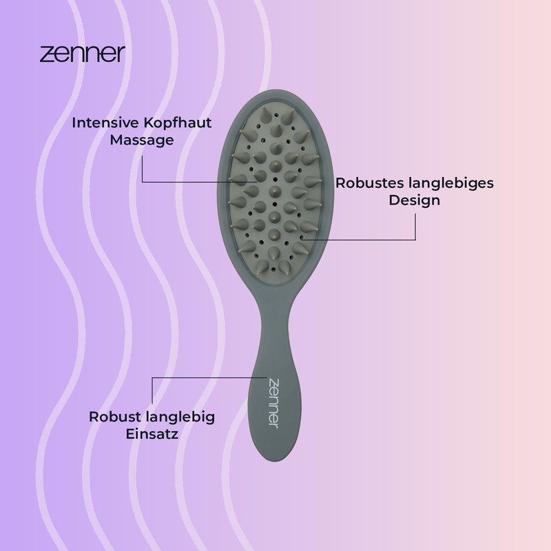 Zenner Lockenbürste – Haarbürste für sanftes Entwirren & effektive Kopfmassage