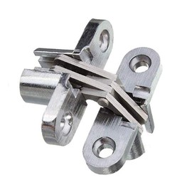 Hidden gate Hinge Stainless Steel Invisible Door Hinges Concealed Barrel Wooden Box Silver (2 3/8 in)