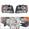 SEBLAFF Halogen Headlight Assembly Headlights with Clear Lens Amber Corner