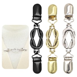 RCA Clip Gold, Vintage Waist Clip, Elastic Clips for Clothing, Shirt Cardigan Clip, Dress Clip, Collar Waist Clips, Waistband, Tight, Shirt Clips for Waistband, for Blouse, Cardigan, Dresses, Scarf