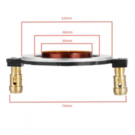 Kuuleyn Speaker Drive Voice Coil, 34.4 mm Tweeter Voice Coil, DIY Tweeter Voice Coil, Titanium Tweeter Chart, Super Tweeter Voice Coil Titanium Foil Flat 8 Ohm for Audio