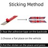1 Pair British Flag Car Stickers-2 Rhomboid Shape UK Metal