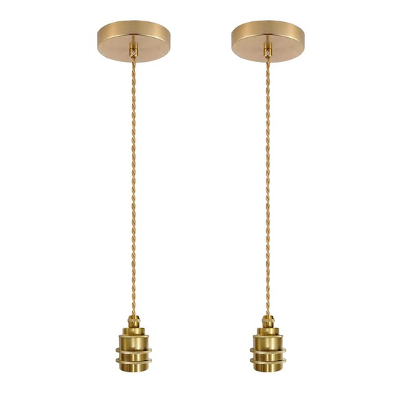 JZCDR Pack of 2 Hanging Lamps, Lamp Suspension E27 with