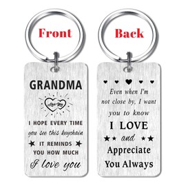 Gifts for Grandma Mother's Day - Grandma Birthday Keychain Grandmother Wedding Easter Thanksgiving Christmas Keychain