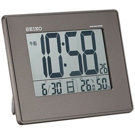 SEIKO CLOCK, Radio Digital Alarm Clock, Large Display, Temperature and Humidity Monitor