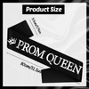 SKJIAYEE 2 Pack Prom King and Prom Queen Sashes, Black