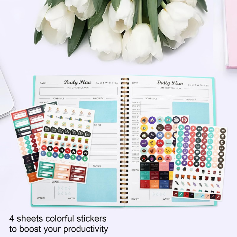 Business and Study Spiral Bound Daily Plan, Daily Task Planning