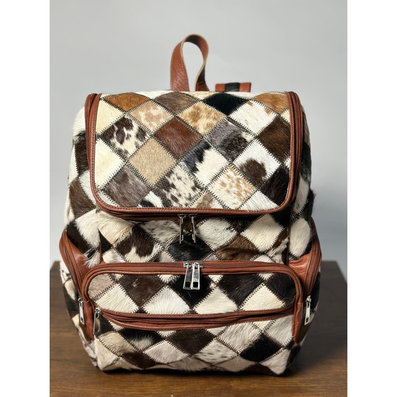CHERISHTHELABEL Cowhide Backpack, Large Leather Diaper Bag Backpack for Women,