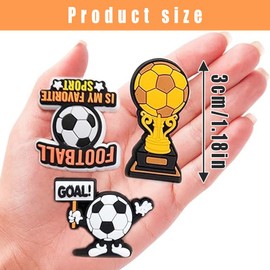 36PCS DIY Shoe Charms,Shoe Charms for Football Accessories Football Star Shoe Decoration for Charms, Bracelets, Wristband, Gift for Birthday, Party, Holiday Clog Pins Accessories for Teens Women Men