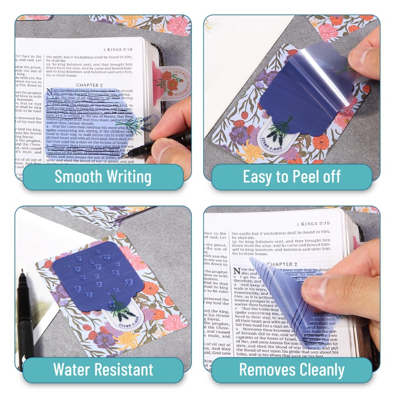 Mr. Pen- Transparent Bible Journaling Sticky Notes, 10 Pads, 200