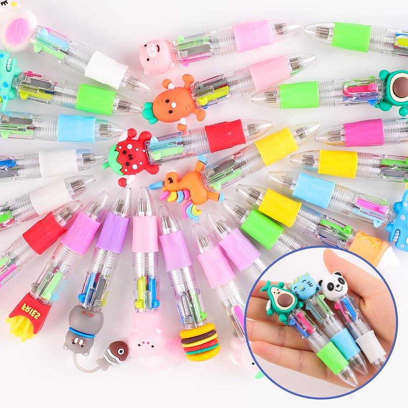 Yoosso 24Pcs Mini Pens, Multi Coloured Pens All In One