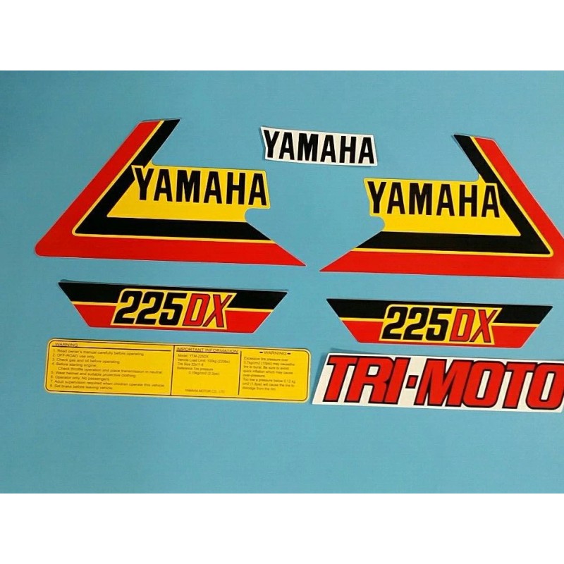 YAMAHA YTM225DX TRI-MOTO 1983 DECAL GRAPHIC SET (*#Y15)