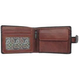 VISCONTI Atelier Collection Henry Leather Wallet RFID and Tap n Go AT72 Burnished Tan