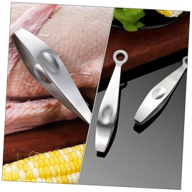 Alipis 1pc Stainless Steel Fishbone Clip Fishbone Pliers Removal Tool Fish Tweezers Bones Salmon Bone Tweezers Tongs Tweezers Fish Bone Plier Cooking Tweezer Slant Tweezer Remover Silver