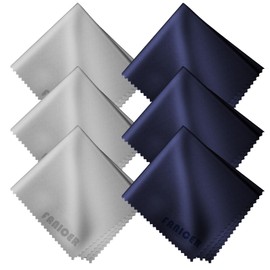 Sechs Mikrofasertücher, hochwertige Reinigungstücher für Brillen, Kameralinsen und Bildschirme, extra weich und saugfähig