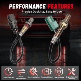 4Pcs 234-5060 234-4301 Air Fuel Ratio Upstream Downstream Oxygen O2 Sensor Compatible with Nissan 04-08 Maxima 04-05 Altima 04-07 Murano 04-06 Quest 3.5L-V6 Manual Trans 24320 15525