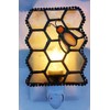 HUIMEIJU Tiffany Glass Night Light for Bedroom, Study, Aisle