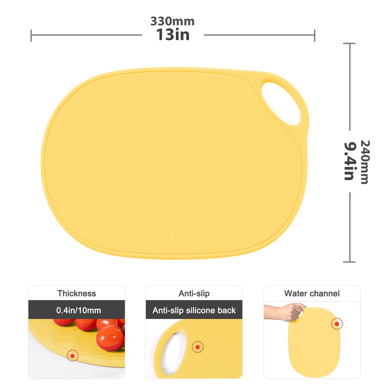 Li&Zhao Plastic Cutting Boards for Kitchen - Chopping Board Small