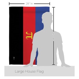 Americana Home & Garden HS148019-BO-03 Polyamory Inspirational Support Decorative Vertical House Flag Set, 28"x 40" w/Flagpole, Multi-Color