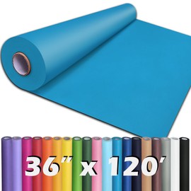 PerkHomy 36" x 1,440" (120') Lake Blue Kraft Paper Roll for Craft Bulletin Board Paper Kids Art Table Covering Crafting Gift Wrapping Bouquet Packing Parcel 80GSM 55LB (Lake Blue, 36" x 120')