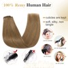 Clip-in real hair extensions, 8 pieces, 18 clips, 100% human