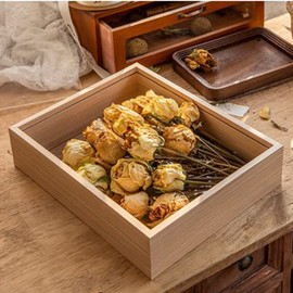 Wooden Dried Flower Photo Frame,Shadow Box Frame 8 x 10 Shadowbox Display Case Picture Frame Dried Flower Display Stand Decorative Floating Photo Frame（8 x10''）