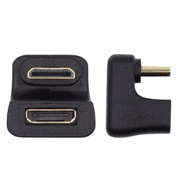 CY 8K Adapter Type-C Mini HDMI 1.4 Male to Mini HDMI Female 360 Degree Up Opposite U Shape Back Angled Extension Converter