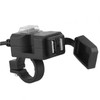Qiilu 12V Dual USB Port Motorcycle Charger Waterproof Handlebar Charger