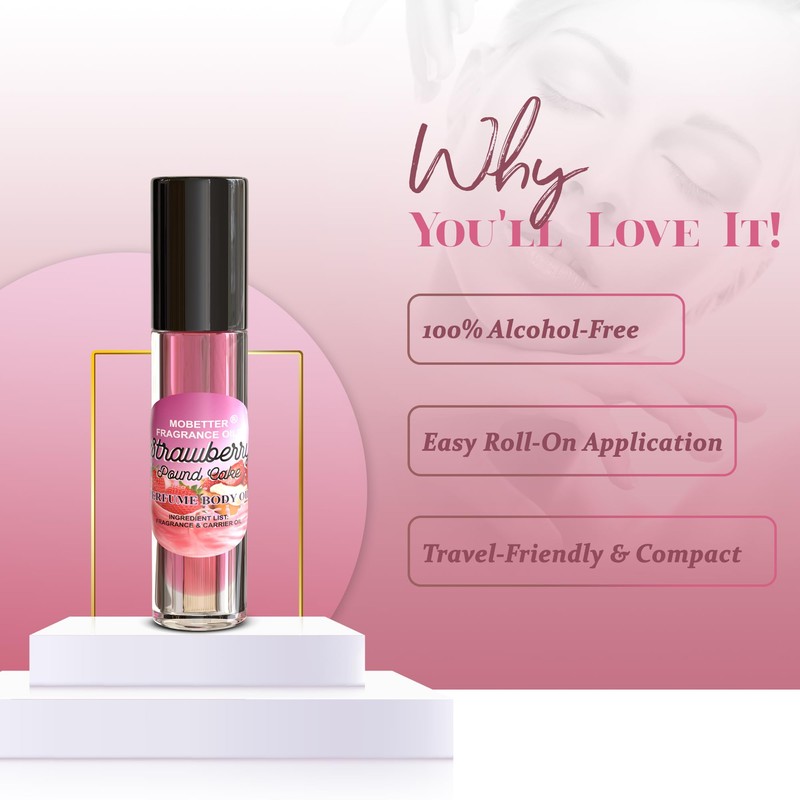 MOBETTER FRAGRANCE OILS Strawberry Pound Cake Perfume body oil fragrance,